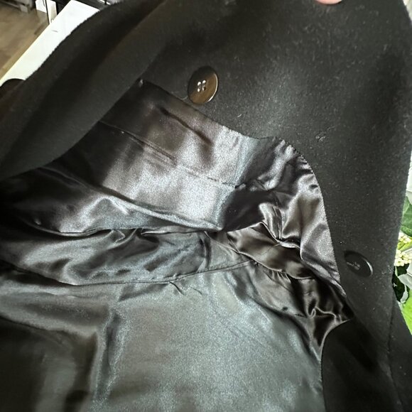 Express Black Wool Blend Double-Breasted Peacoat XS Womens Jacket - Picture 11 of 12
